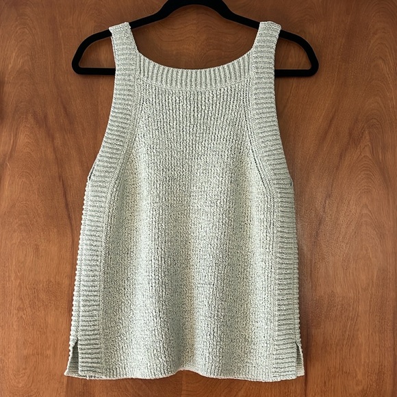 J Crew NWT Knit Sweater Tank in Cool Moss Green Size L - Picture 4 of 9